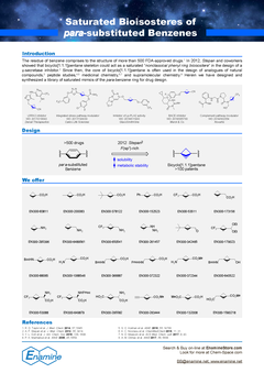 Saturated Bioisosteres of para-substituted Benzenes